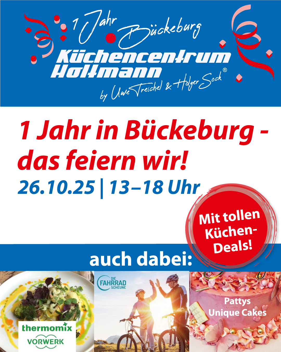 1 Jahr Küchencentrum Holtmann in Bückeburg! Das feiern wir groß – am…