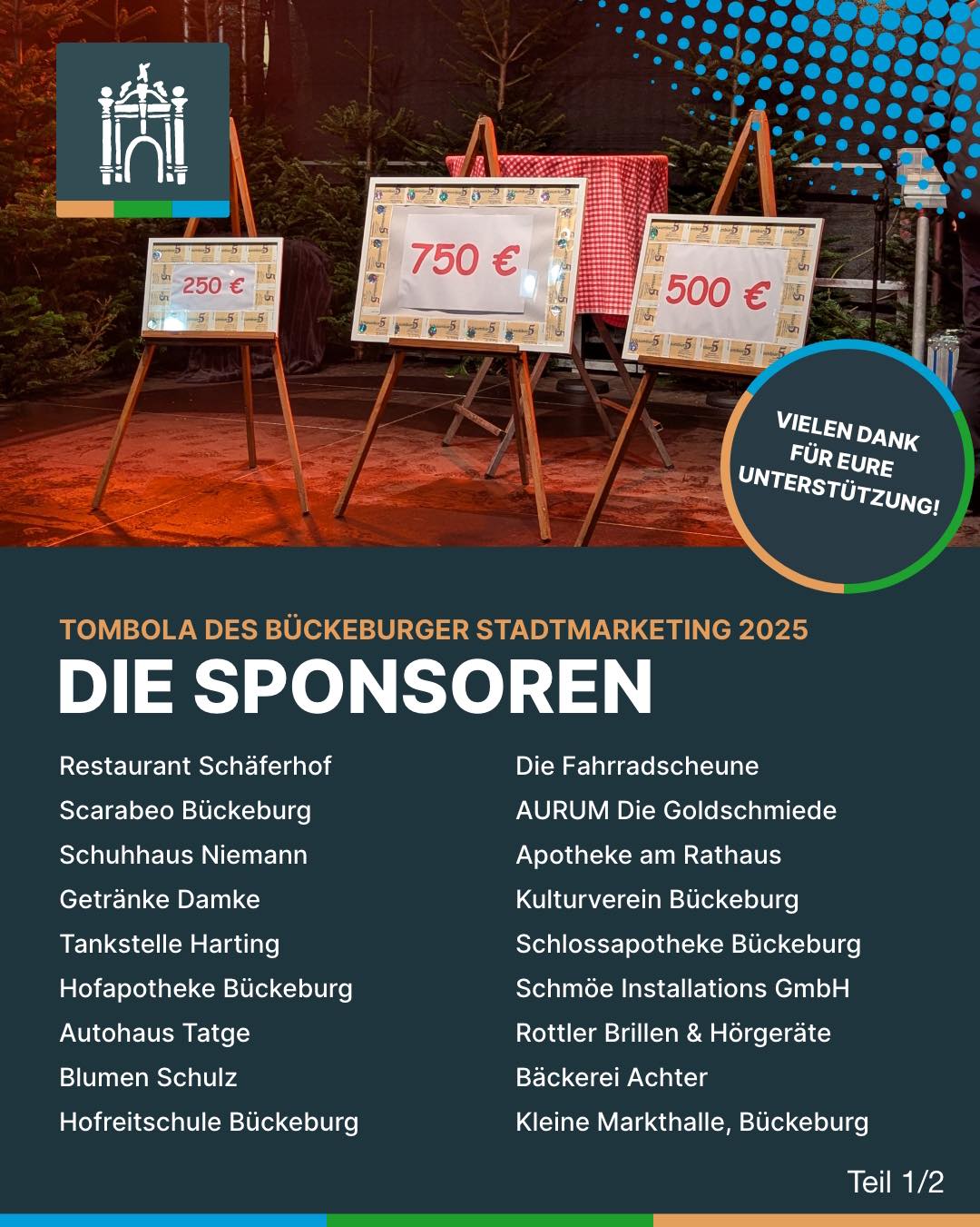 Gemeinsam für Bückeburg – wir sagen DANKE! 💛 Unsere BSM-Tombola auf dem…