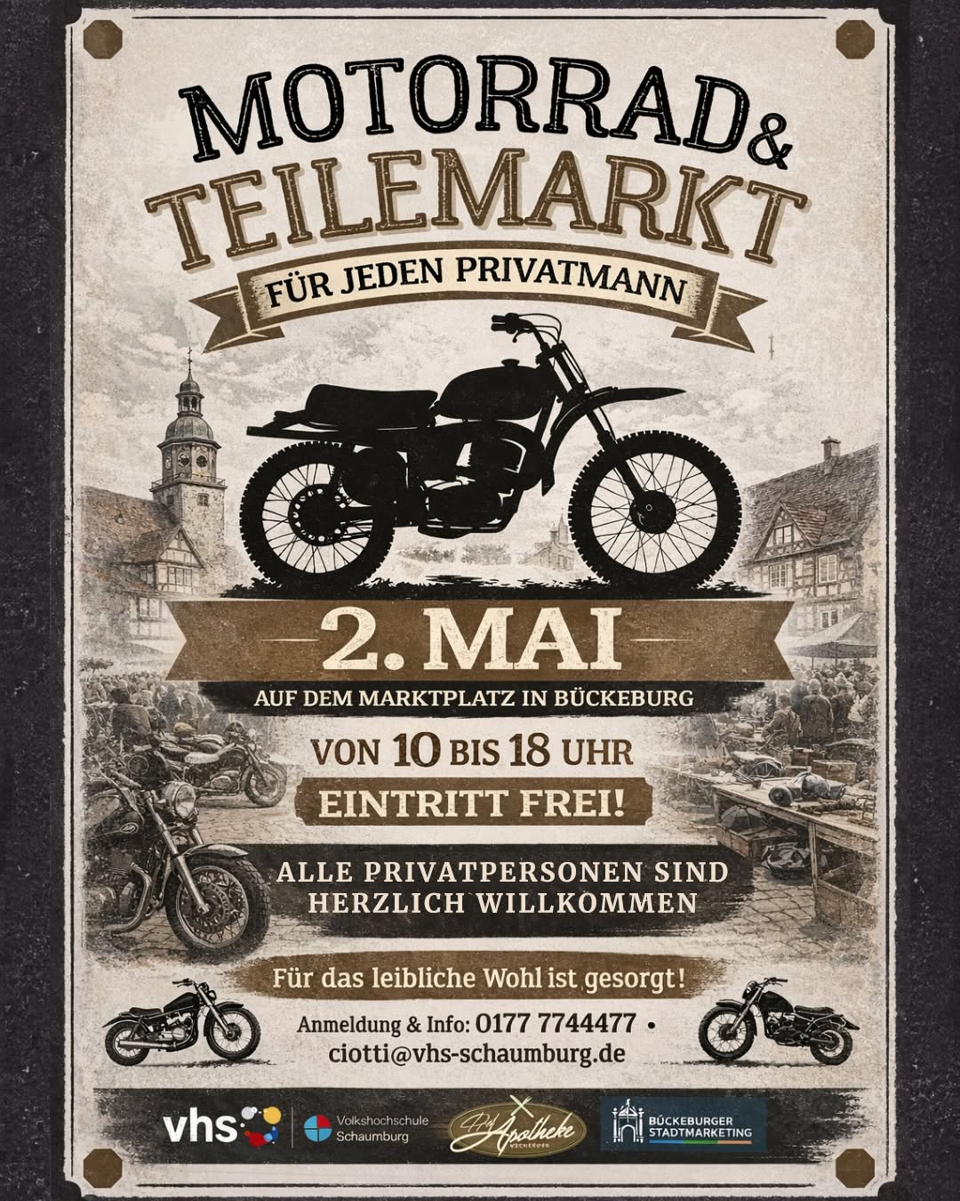 Zweirad-Fans aufgepasst: Am Samstag ( 2. Mai ) findet auf dem Marktplatz…