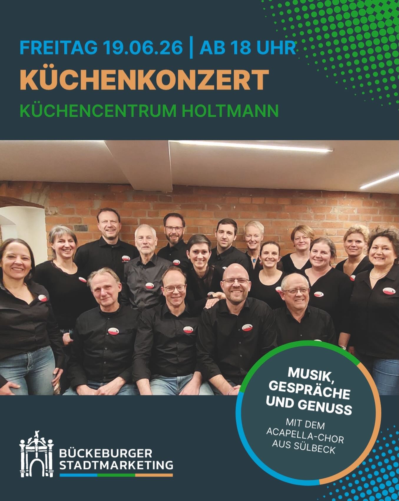 Küchenkonzert im Küchencentrum Holtmann Am Kommenden Freitag (19.06.26) lädt das Küchencentrum Holtmann…