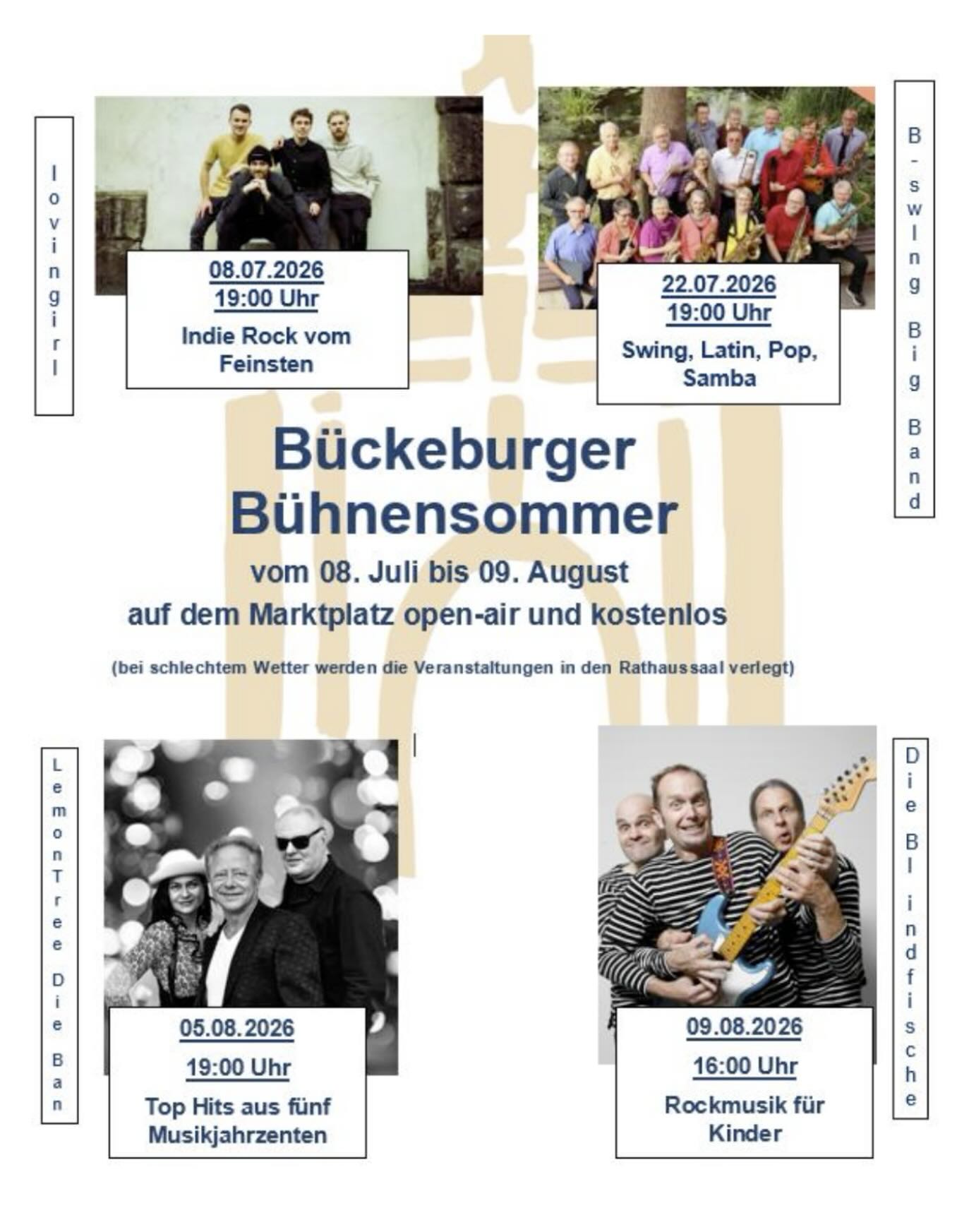 Morgen startet der Bückeburger Bühnensommer! Los geht es um 19:00 Uhr auf…
