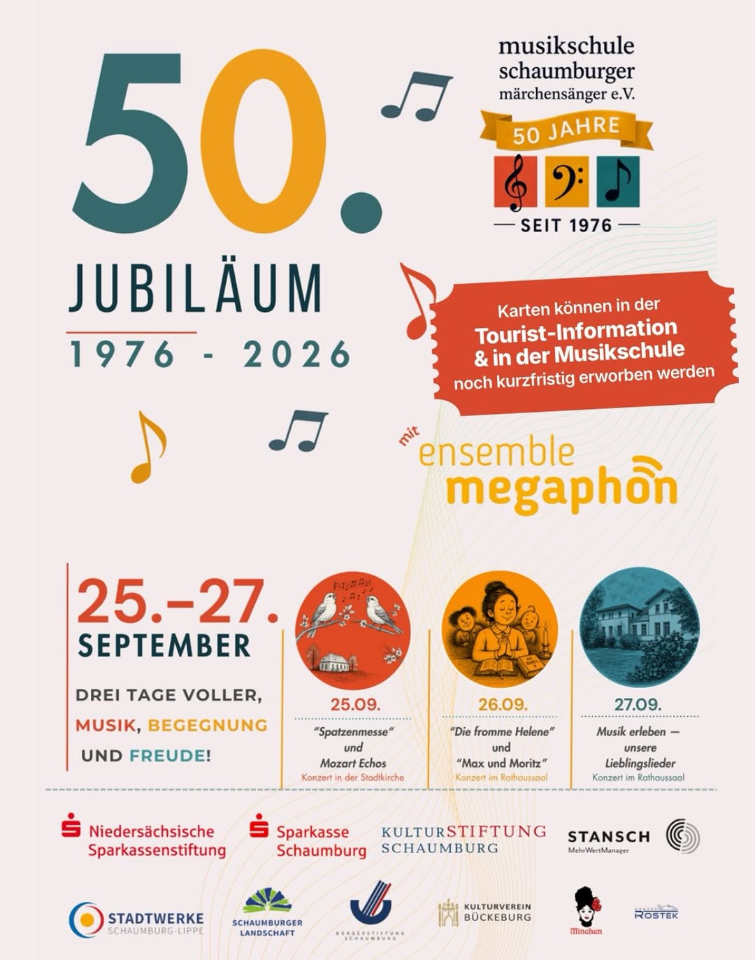 50 Jahre Musikschule Schaumburger Märchensänger e.V. 2026 feiert die Musikschule Schaumburger Märchensänger…